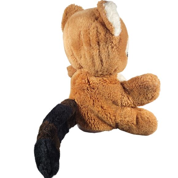 Russ Berrie Rollo Puppet Plush Brown Raccoon Hand Puppet 9" Vintage Toy - Picture 3 of 16